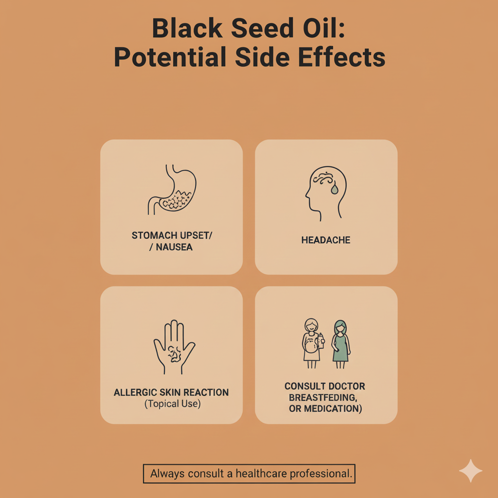 Potential Side Effects of black seeds oil benefits