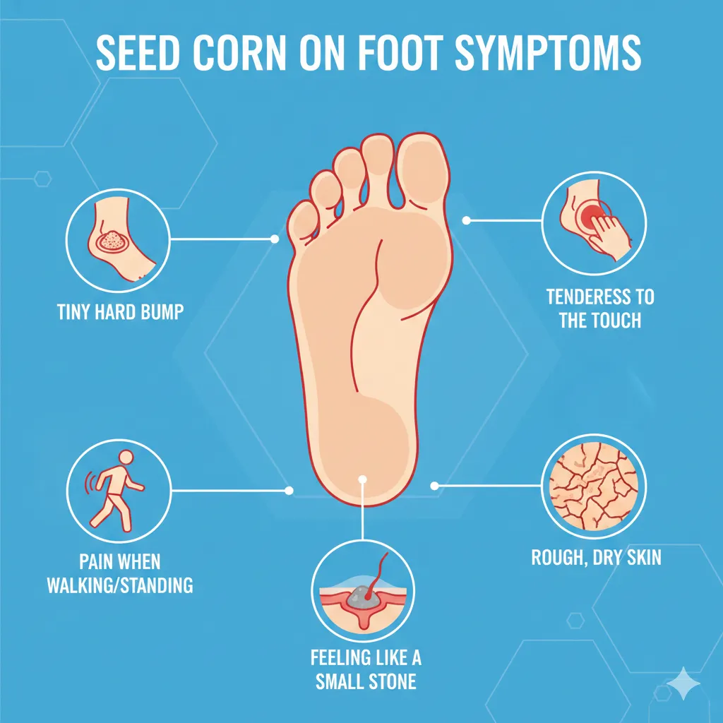 Symptoms of Seed Corn on Foot
